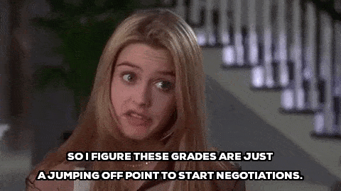 Cluess GIF Quote "I figured these grades are just a jumping off point to start negotiations" How to Negotiate a Salary Job Offer